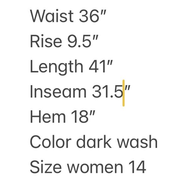 New York Company Jeans Women Size 14 Blue Curvy Bootcut Mid Rise DISTRESS HEM - Picture 7 of 7